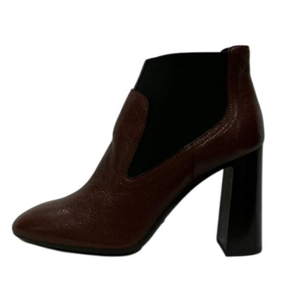 Tod’s Tronchetto Donna Calfskin Leather Ankle Boot Burgundy Size 38 Italy 8 US - Picture 7 of 16